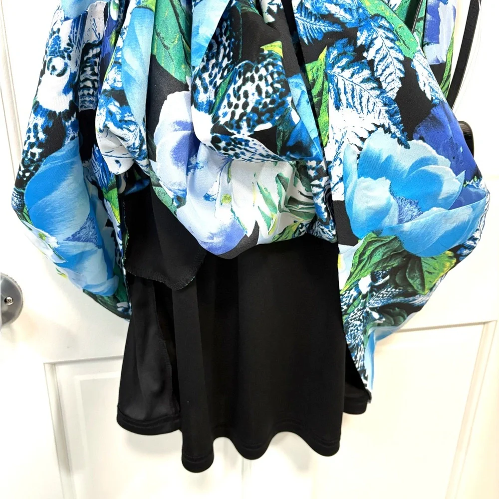 Ellen Tracy Floral A-Line‎ Dress Sleeveless Belted Spring Wedding Guest Sz 10